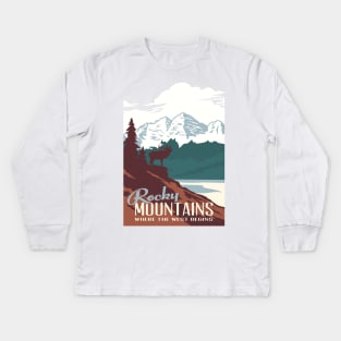 Rocky Mountains National Park Kids Long Sleeve T-Shirt